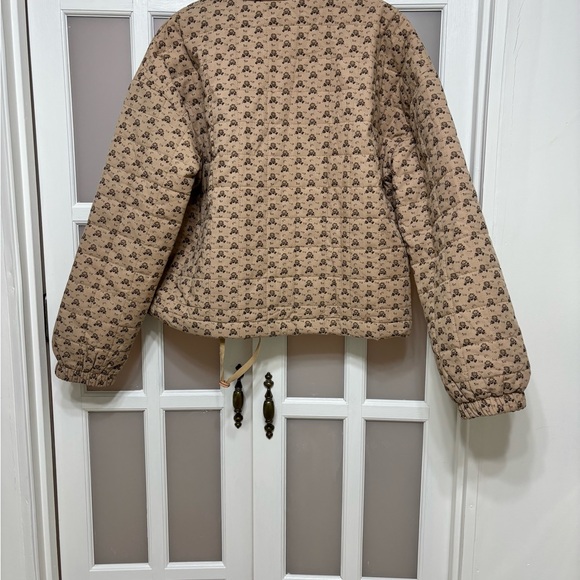 Things Between Quilted Floral Jacket Hoodie Size Small Cottagecore Boho Cotton - Picture 3 of 5